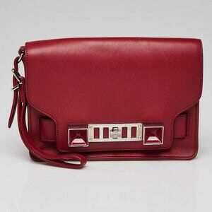 Proenza Schouler Red Leather PS11 Wristlet Clutch Bag